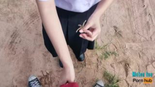 คลิปโป้นักเรียนไทย Melon Ice เกรดตกแม่ตีหนูแน่เลยครู ครูเลยขอเย็ดหลังโรงเรียนเดี๋ยวให้เกรด4 ยืนเย็ดกันหลังต้นไม้xxxจนแตกใน